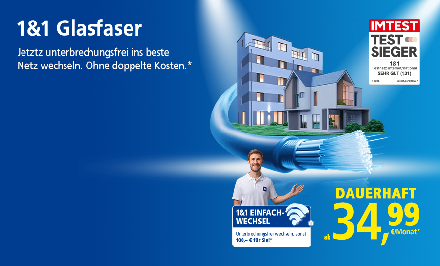 11&1 Aktion:&nbsp;1&1 Glasfaser&nbsp;