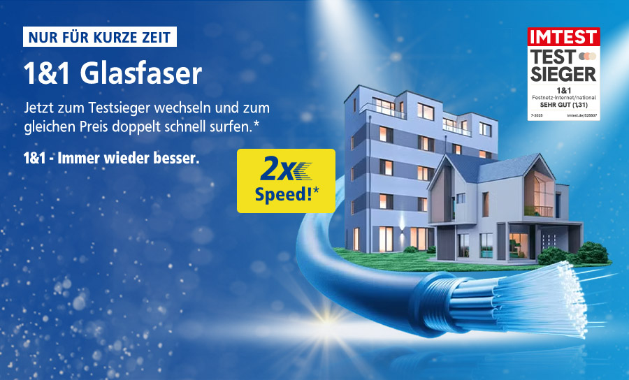 11&1 Aktion: 1&1 Glasfaser 