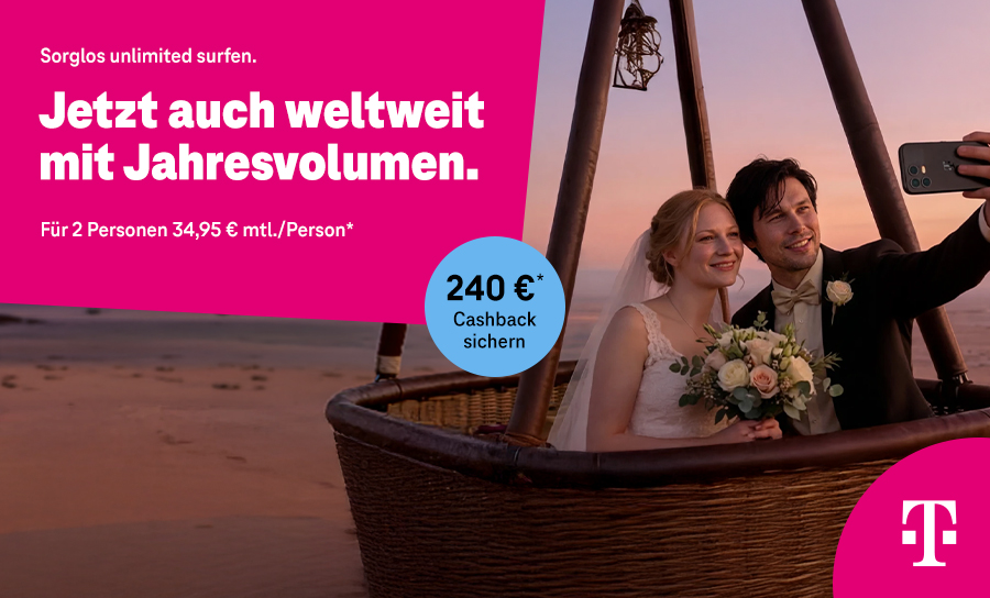 Telekom Aktion: 240 &euro; Cashback Mobilfunk