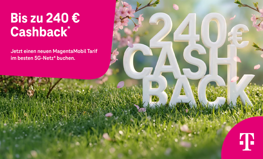 Telekom Aktion: 240 &euro; Cashback Mobilfunk
