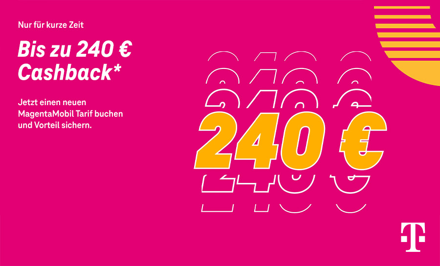 Telekom Aktion: 240€ Cashback Mobilfunk