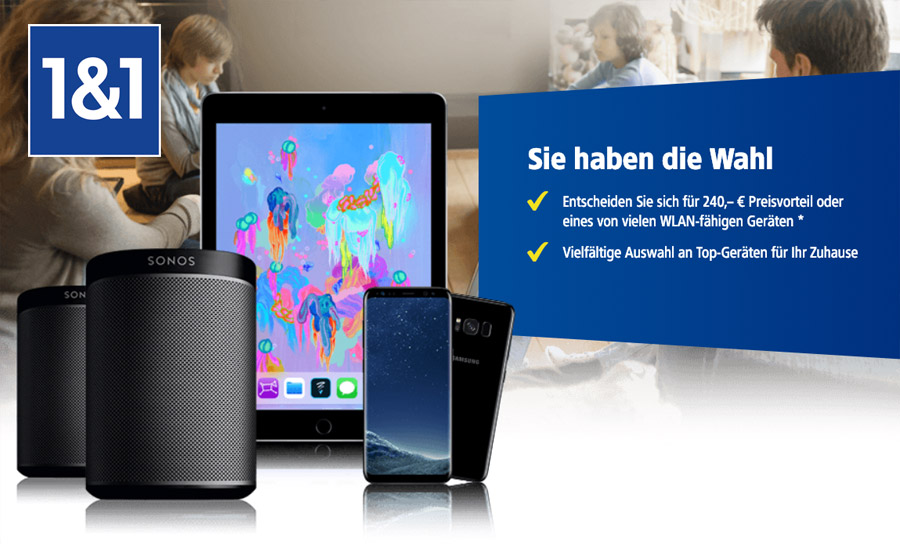 1&1 DSL-Deal - Jetzt bis zu 240 € Preisvorteil oder WLAN-Gerät sichern