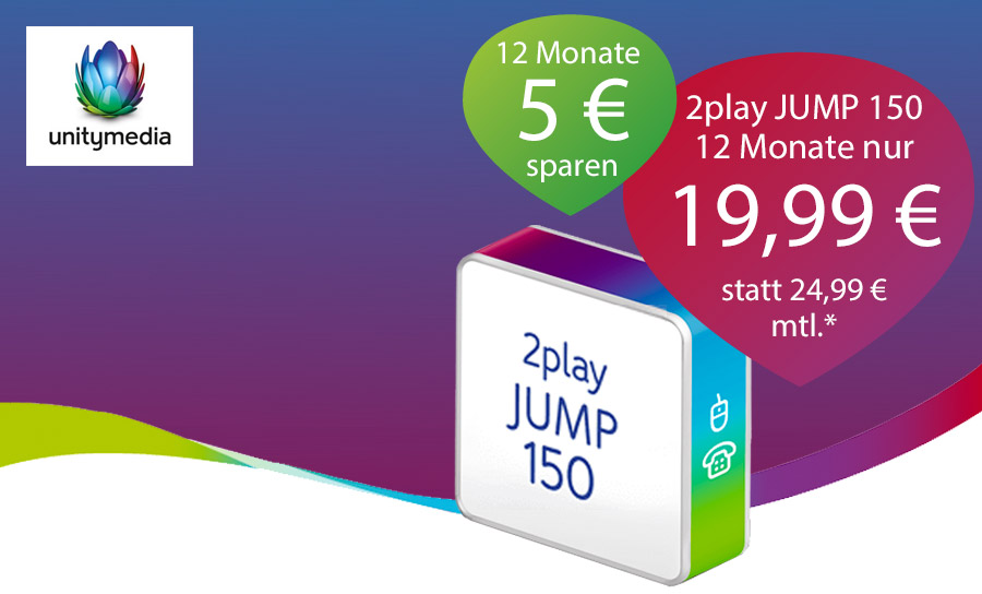 Unitymedia Deal: 2play JUMP 150 jetzt nur 19