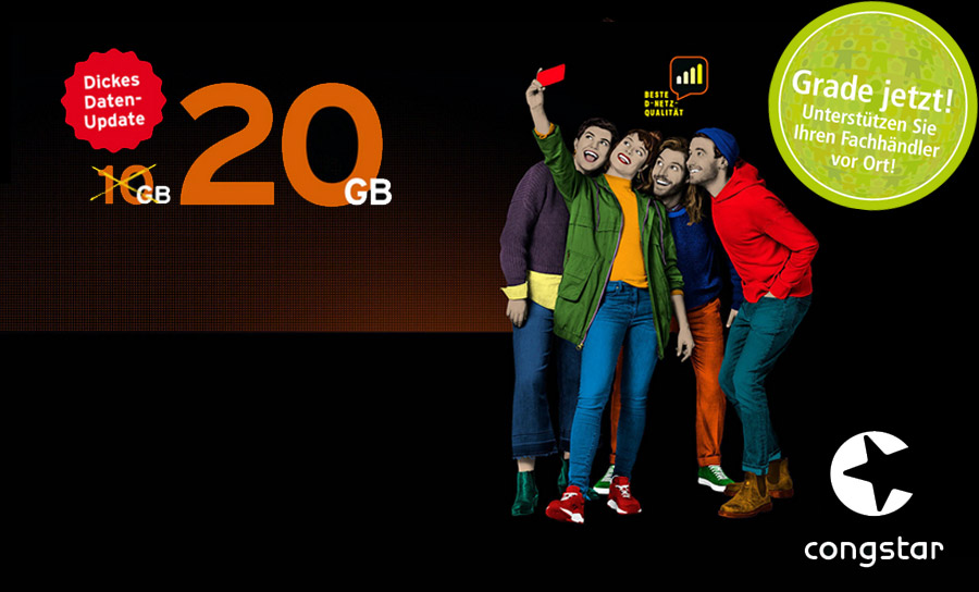 congstar Allnet Flat L jetzt mit 20 GB Datenvolumen