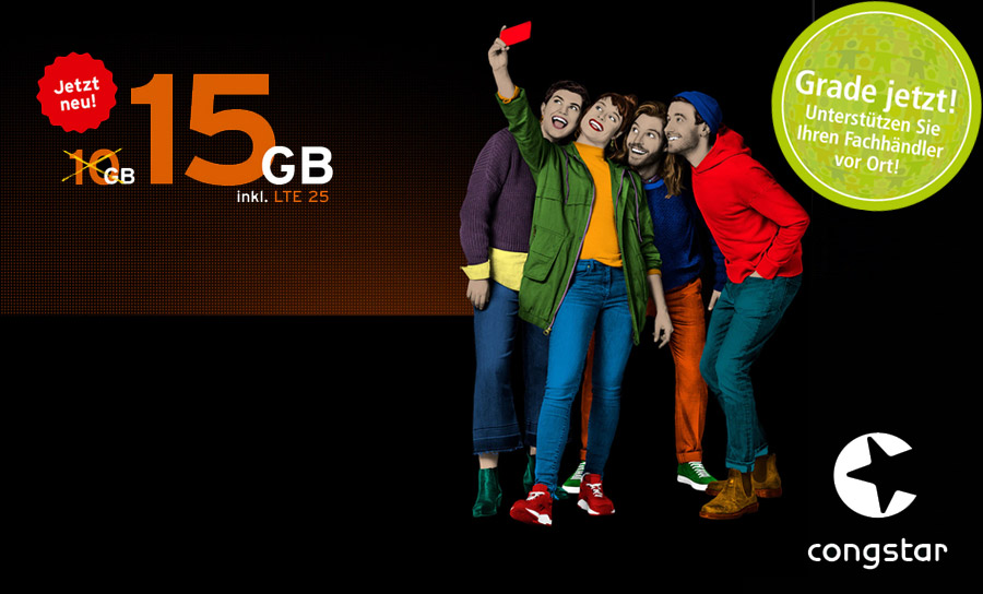 congstar Allnet Flat L jetzt mit 15 GB Datenvolumen