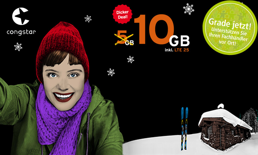 congstar Allnet Flat M jetzt mit 10 GB Datenvolumen