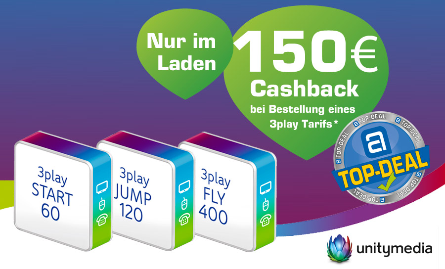 Unitymedia Top-Deal: 150 € Cashback