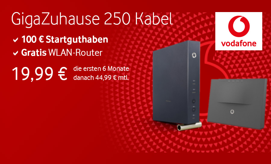 Vodafone Aktion: GigaZuhause Kabel